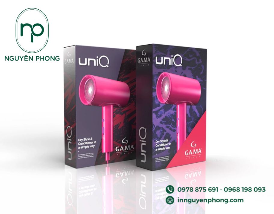 Mẫu hộp carton đựng máy sấy nổi bật